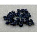 50 x faceted oval cut natural blue sapphire stones 9.17cts