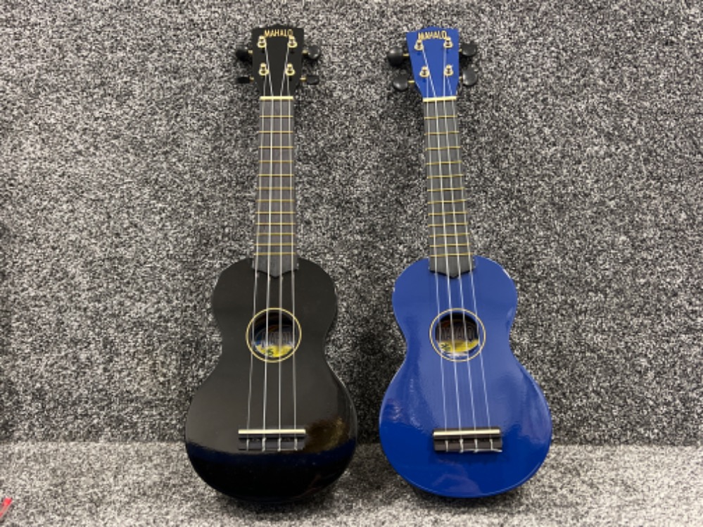 2 x Mahalo ukuleles with cases