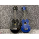 2 x Mahalo ukuleles with cases