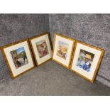 Four limited edition signed colour prints after Margaret Loxton