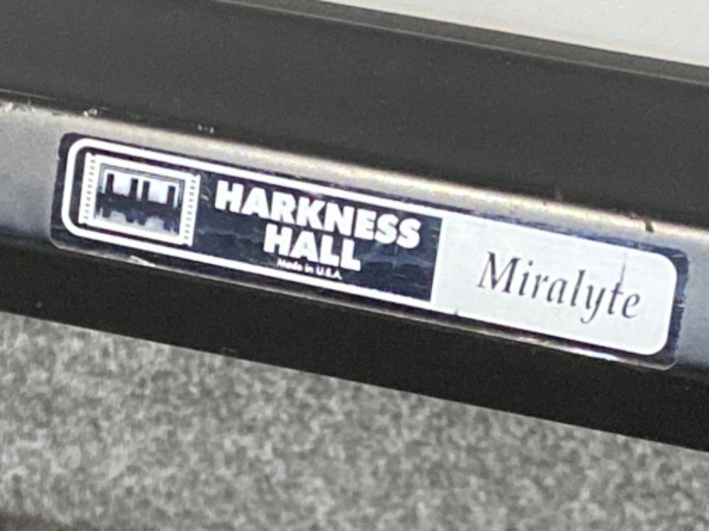 Large Harkness Hall “Miralyte” folding projector screen. (Display Screen roughly 90”) - Image 2 of 3