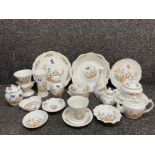 Aynsley “Cottage Garden” to include plates, vases, pin dishes etc