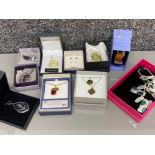 Total of ten boxed costume jewellery items, including necklaces, bracelet & earrings