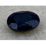 10mm x 8mm faceted oval cut natural blue sapphire stone 3.23cts