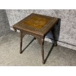 Heavily carved Mahogany Indian side table