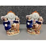 A pair of 19th century Staffordshire figures
