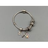Silver 925 bracelet with charms 24.3g