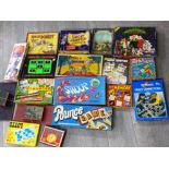 Box containing a total of 18 boxed vintage games