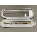 Parker sonnet series ballpoint pen brilliant stainless steel new with box