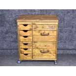 A set of industrial style tool drawers on wheels