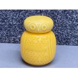 Rare Hornsea Pottery lidded storage jar by John Clappison - in yellow