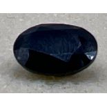 10mm x 8mm faceted oval natural blue sapphire stone 3.45cts