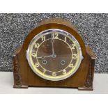 Mahogany mantle clock with pendulum