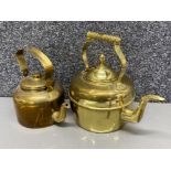 Two vintage Brass teapots