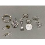 Collection of antique and vintage silver items 38g