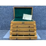 A Thomas Pacconi large jewellery four drawer chest with certificate