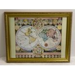 Vintage gilt framed star constellations & Atlas