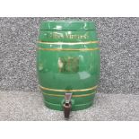 Vintage Gilbey Vintners Royal Winton ceramic port barrel with tap