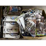 2 boxes containing a large quantity of miscellaneous Newcastle United football programs - some