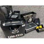 Total of 6 official Newcastle United boot polish gift sets, includes 4 NUFC bags