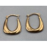 A pair of 9k gold hoop earrings .6g