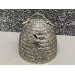 Silver plated Godinger beehive honey pot (includes glass liner) plus a bee handled honey drizzler