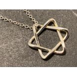 Silver 925 necklace with Star of David pendant, 3.9g