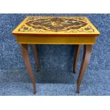 Inlaid Italian Sorrento musical table, ‘Dr.Schiwago’