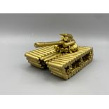 Large tank model made from brass cases