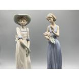 Two Nao by Lladro, figures includes ‘Louise’ girl wearing hat and my little bouquet