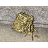 An army camouflage backpack