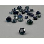 2.21cts sapphires round faceted cuts mixed