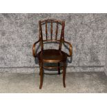 Early 20th century bentwood armchair by Fishel of Prague