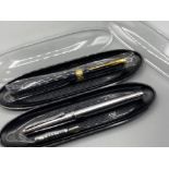 Black fountain pen and steel calligraphy set