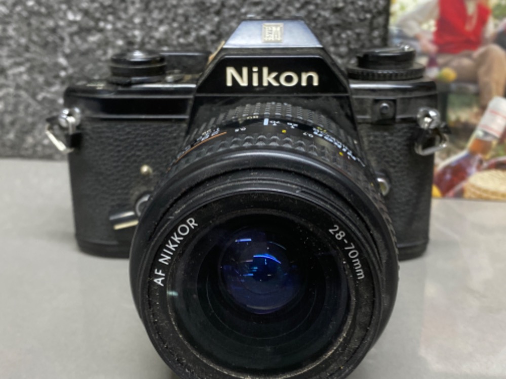 Nikon EM 35mm SLR camera with Nikon AF Nikkor lens 28-70mm, with owners manual - Image 3 of 3