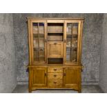 Solid oak display cabinet