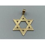 10ct gold Star of David pendant 1.5g