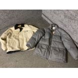 A gents Timberland jacket size S and another coat by Echte Daunen size M