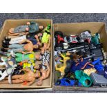 2 boxes of vintage Action Man figures & accessories