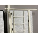 3ft cream metal bed frame with mattress