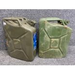 2 x 20 litre metal Jerry can’s