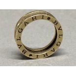 Rare Bvlgari save the children band ring stamped (585) 14K gold on the inside, 6.7g, size M1/2