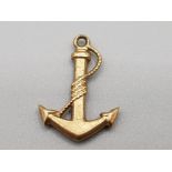 9ct gold anchor charm .4g