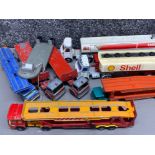 2x Dinky die cast lorries (shell & Esso) plus 5 others mainly by matchbox