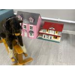 Large child’s rocking horse & 2x dolls houses