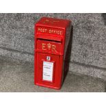 Cast metal Royal Mail Postbox (in classic red) with key, height 55cm