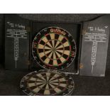 Ted Hankey Winmau dart board & score board case plus 1 extra dartboard