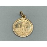 9ct gold St Christopher pendant 1g