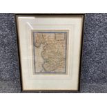 An 18th century map of Lancaster by Robert Morden 22 x 17.5cm