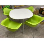 Modern contemporary dining table & 4 tub chairs - retro style